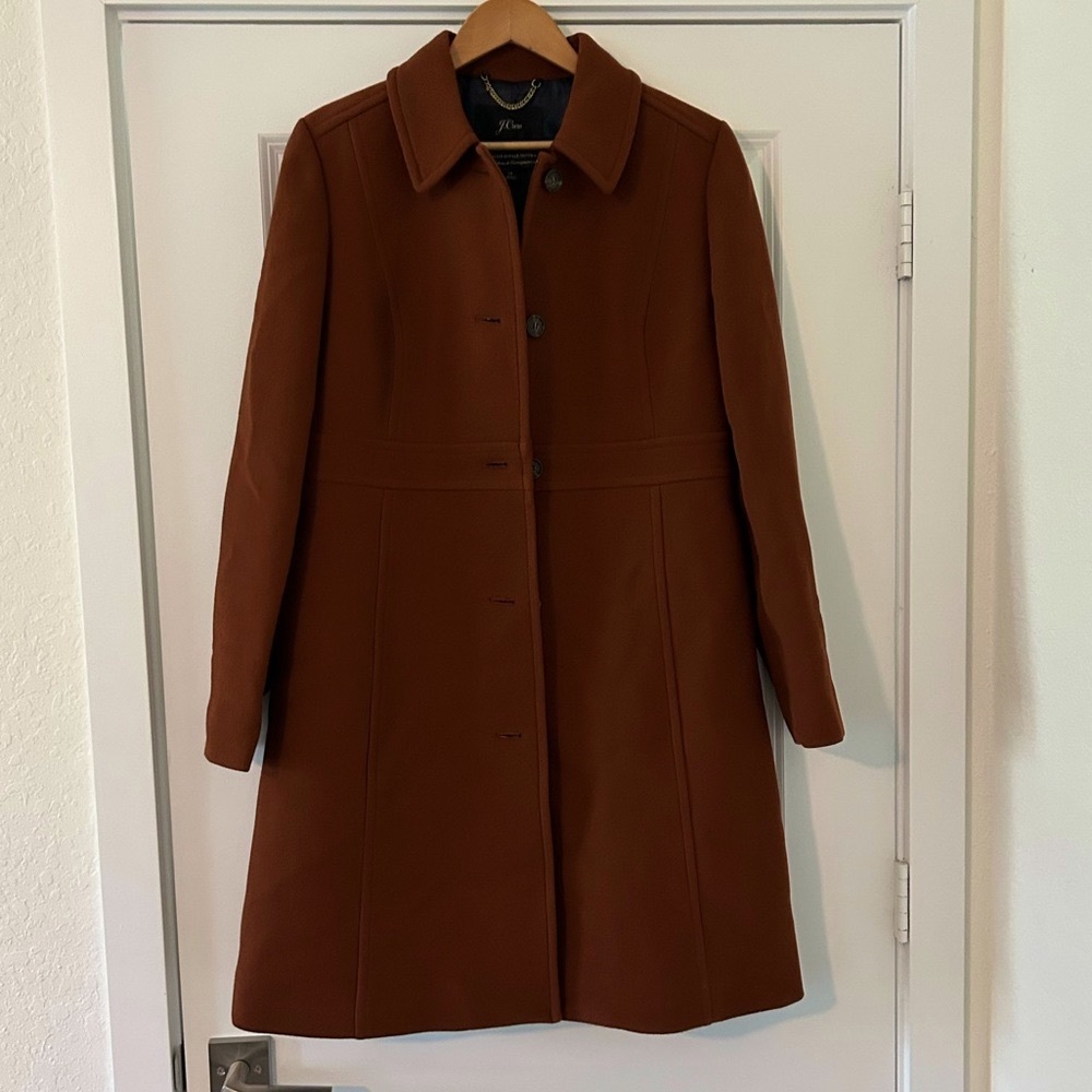 J Crew Lady Day Double Cloth Wool Coat 14